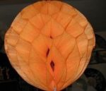Darázsfészkes gömb, papír 30 cm narancssárga