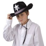 Gyerek ( junior) sheriff  filc kalap, csillaggal