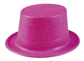 cilinder, csillámos, neon pink