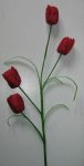 Padlóvázába 4 !! virágos tulipán 110 cm piros (mű)