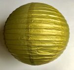 Lampion rizspapírból, 30 cm arany