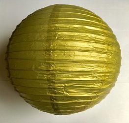 Lampion rizspapírból, 30 cm arany