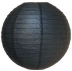 Lampion rizspapírból, 30 cm fekete