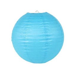 Lampion rizspapírból, 30 cm kék