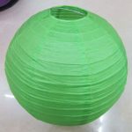 Lampion rizspapírból, 30 cm zöld
