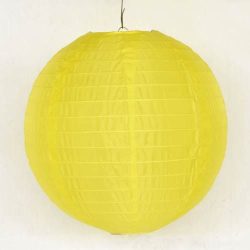 Lampion rizspapírból, 40 cm citromsárga