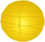   Lampion rizspapírból, 60 cm sárga szabálytalan abronccsal