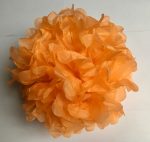 Pom-pom dekoráció, papír 34 cm narancs