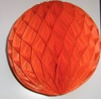 Darázsfészkes gömb, papír 30 cm narancssárga