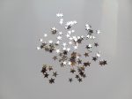 Szilveszteri fólia konfetti ezüst csillag, 10 gramm