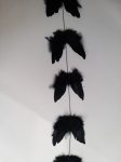 Angyalszárny girland 12 db szárnnyal ( 11 cm ) fekete