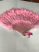 Marabutoll legyező 21 bordás rózsaszín színben fehér nyéllel