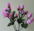 Bimbós rózsacsokor 18 bimbóval rózsaszín	 (mű)