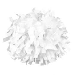 Plasztik pompom versenyzőknek fehér színben, középfogós Plasztik pompom versenyzőknek fehér színben, középfogós