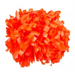 Plasztik pompom versenyzőknek narancs színben, középfogós