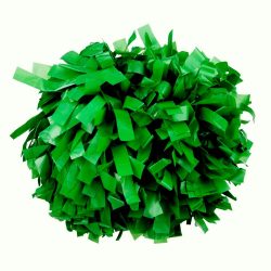 Plasztik pompom versenyzőknek zöld színben, középfogós
