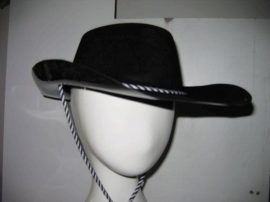 Sheriff kalap fekete színben, műanyag