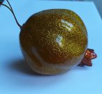 Dísz gránátalma halogén csillogásban 7,5 cm arany